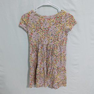 Old Navy Girls Dress Pink Yellow Floral Size L 10-12